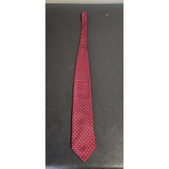 Andrew Scott Other - Andrew Scott Vintage Maroon Polka‎ Dot Tie 58" Handmade 100% Silk